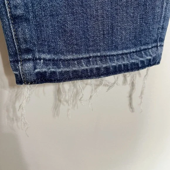 J. Crew Women's Ankle Length Distressed Raw Hem Medium Wash Jeans Size 29 - Picture 2 of 15